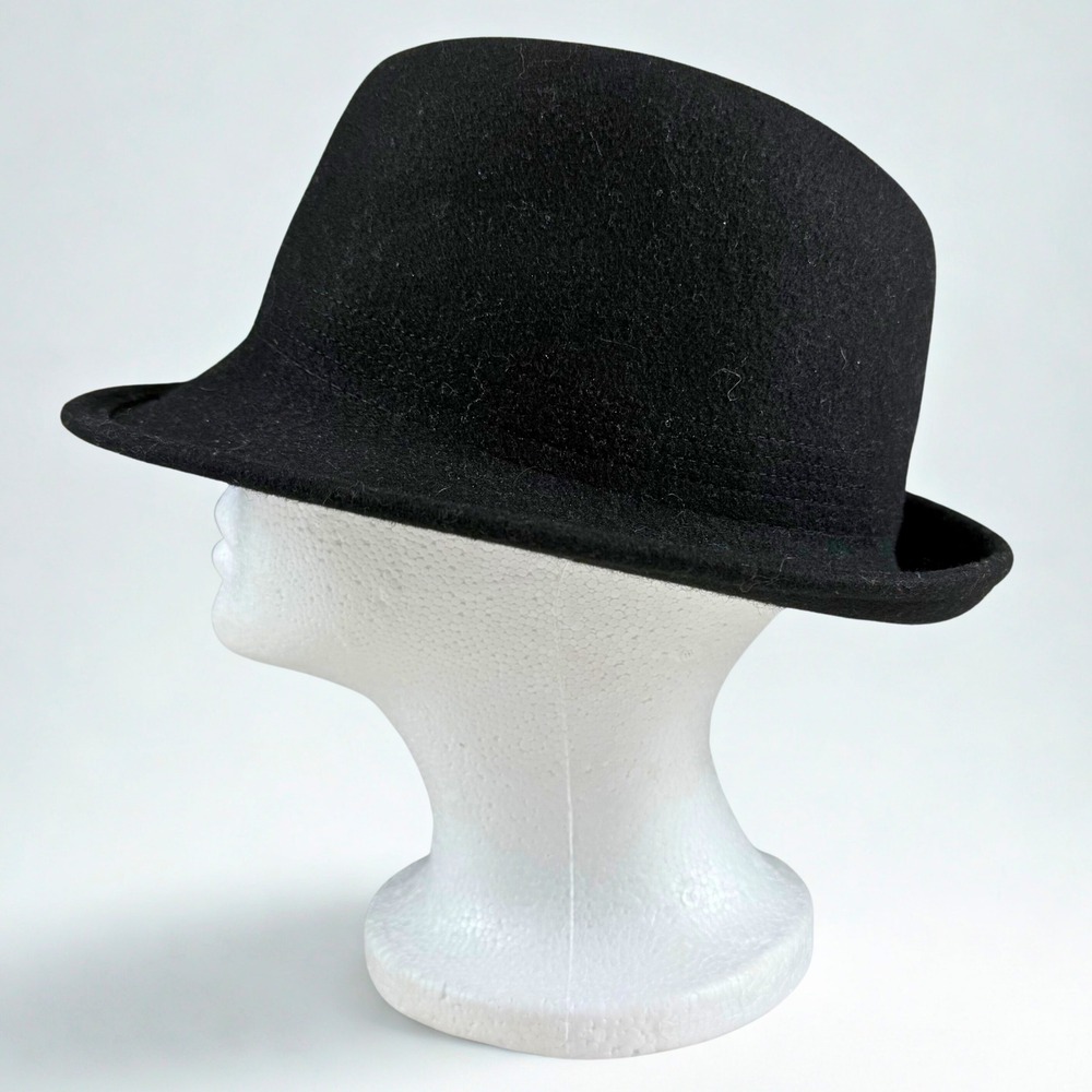 Arlin Fedora Hat Unisex OS Black Wool Felt Pork Pie Classic Dark Academia - Picture 2 of 6